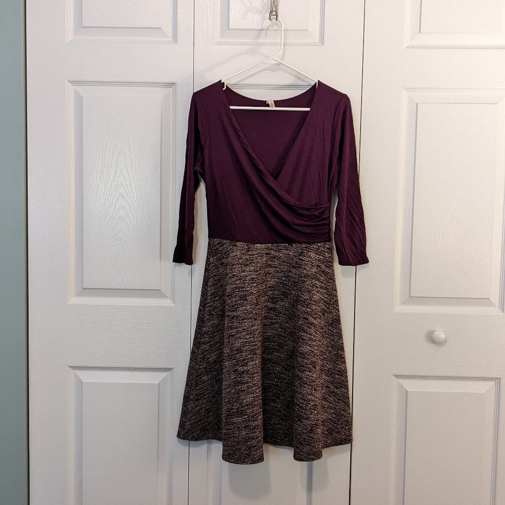 Modcloth Purple Wrap Dress - Size Medium